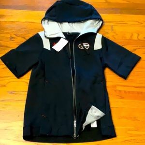 Georgia Bulldogs NIKE Dry Dri-Fit Showtime Gray Full Zip Hoodie Jacket Men's Sma